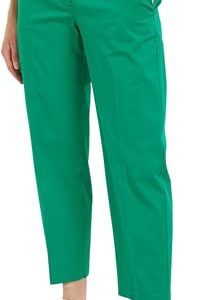 Tommy Hilfiger Damen Co Blend Slim Straight Chino Ww0ww40504 Gewebte Hosen, Grün (Olympic Green), 38 EU