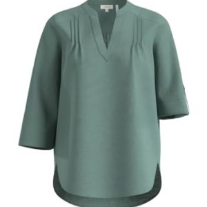 s.Oliver Damen 2144554 Leinen Bluse 3/4 Arm, Petrol 6575, 42
