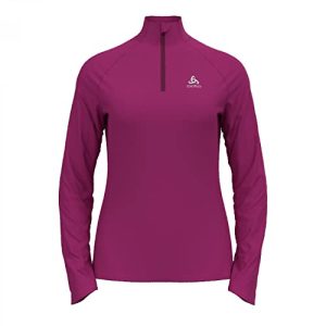 Odlo Damen Laufoberteil mit Reißverschluss ESSENTIAL CERAMIWARM, festival fuchsia, XS