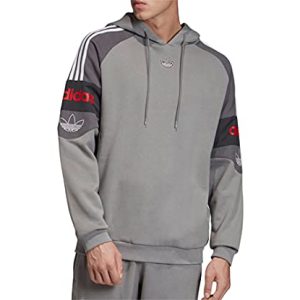 Adidas Originals Spirit FB OH Hood Mens Active Hoodies Size XXL, Color: Grey Three/Carbon
