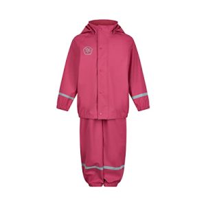 Color Kids Unisex Kinder Rain Set solid PU Regenjacke, Honeysuckle, 98