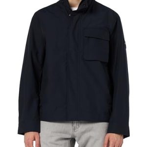 Tommy Hilfiger Herren CL Stand Collar Shirt Jacket MW0MW34957 Gewebte Jacken, Blau (Desert Sky), XS