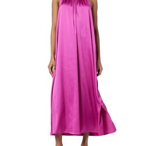 The Drop Maxikleid für Damen, Arlette Seidiger Stretch und Neckholder, Wildes Lila, S