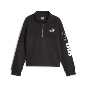 PUMA Mädchen Power Colorblock High Neck Crew G Schweiß, Schwarz, 176
