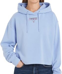 Tommy Jeans Damen Hoodie Tjw Rlx Essential Logo Hoodie mit Kapuze, Blau (Moderate Blue), S