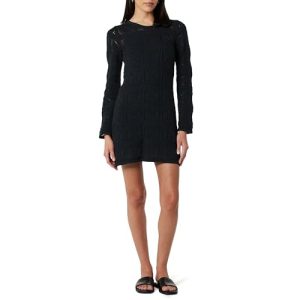 The Drop Damen Gehäkeltes Mikro Mini-Kleid Laney, Schwarz, L