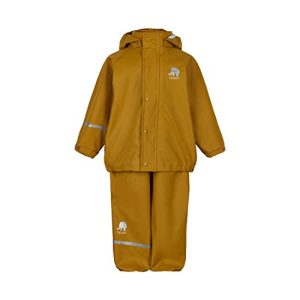 CeLaVi Unisex Kinder Basic PU rain Set Regenjacke, Buckthorn Brown, 110