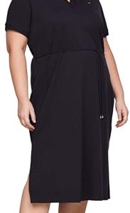 Tommy Hilfiger Damen Polokleid Midi-Länge, Blau (Desert Sky), 54