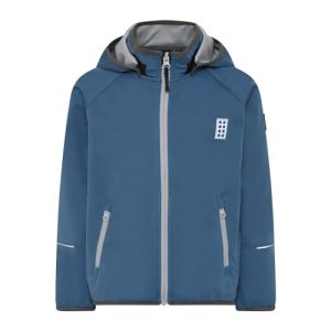 LEGO Unisex Jungen Softshell 8.000 Wassersäule Atmungsaktiv Winddicht LWSeferit 200 Shell-Jacke, 612 Faded Blue, 116