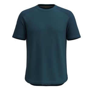 Smartwool Herren Active Merino Wool Mesh Kurzarm Tee (Regular Fit), Blau - Twilight Blue, Klein