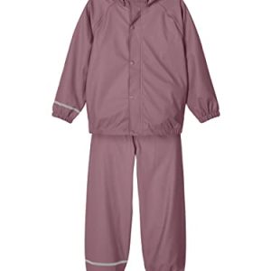 NAME IT Unisex Nkndry Rain Noos Regen Set, Wistful Mauve, 128 EU
