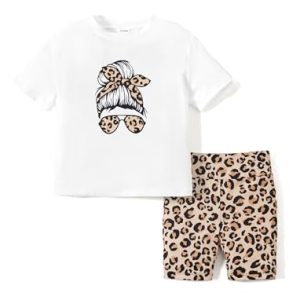 PATPAT Bekleidungssets Mädchen Kleidung Radlerhose Kinder, Kurzarm T-Shirt Top + Sport Radtrikot Leggings Shorts Trainingsanzug Mädchen, Teenager Activewear Party Sommer Geschenk 3–12 Jahre