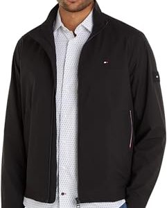 Tommy Hilfiger Herren Blouson Übergangsjacke, Schwarz (Black), S