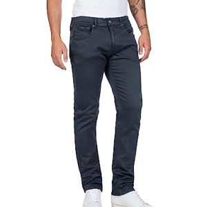 Replay Herren Jeans Grover Straight-Fit Hyperflex Colour X-Lite mit Stretch, Blue 010 (Blau), 32W / 34L