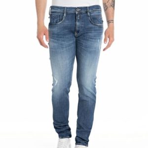 Replay Herren Jeans mit Stretch, Blau (Medium Blue 009), 32W / 30L