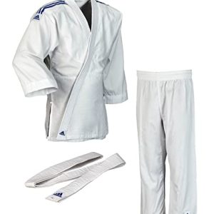 adidas Kinder Judo Anzug Evolution (inkl. Gürtel), Weiß (Brilliant white), 130/140, J250E