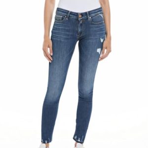 Replay Damen Jeans New Luz Skinny-Fit, Medium Blue 009-3 (Blau), 27W / 30L