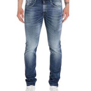 Replay Herren Jeans Anbass Slim-Fit, Medium Blue 009-2 (Blau), 32W / 30L