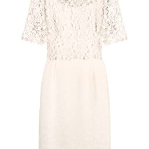 ApartFashion Damen 2in1 Spitzenkleid Kleid, Creme, 36 EU