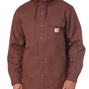 Carhartt Herren Rain Defender Relaxed Fit Heavyweight Hooded Shirt Jacke, Dark Cedar, Klein