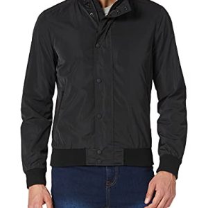 Superdry Herren Studio Harrington Mantel, Schwarz, XS