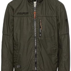camel active Herren Leichter Blouson aus Baumwolle im Washed Look Dunkelgrün menswear-58