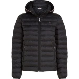 Tommy Hilfiger Damen LW Padded GLOBAL Stripe Jacket WW0WW42046 Gerade, Schwarz (Black), 3XL Plus