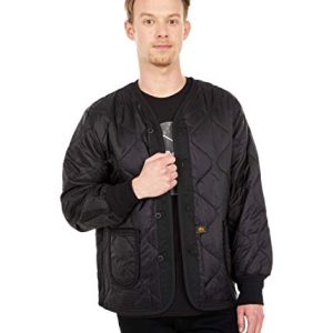 Alpha Industries Herren Als/92 Mid Length Zip Liner Jacket with Pockets - Schwarz - Mittel