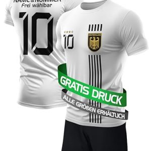 IIIII20Fo7IIIII Fussball Deutschland Trikot Em 2024 Kinder mit eigenem Namen personalisiert - Jungen National Fußball Kind Trikots - Jungs Fanartikel deutsche Nationalmannschaft TH5