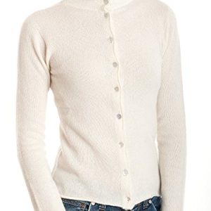 Dalle Piane Cashmere - Jacke mit Knöpfen 100% Kaschmir, Made in Italy - Damen, Farbe: Creme, Größe: L