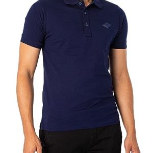 Replay Herren Poloshirt Kurzarm aus Baumwolle, Navy Blue 880 (Blau), XL