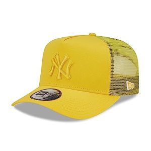 New Era A-Frame Trucker Kappe Baseball New York Yankees MLB Tonal Gelb gebogener Schirm - One-Size