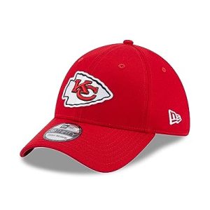 New Era American Football Cap Kansas City Chiefs gebogener Schirm Teamlogo NFL-Shield rot - M-L