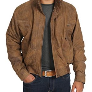 Klassische Lederjacke, Herren, Bomberjacke, Braun Gr. XX-Large, braun