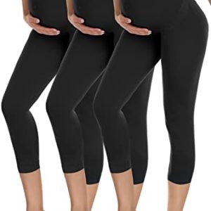 2/3er-Pack Schwangerschafts-Leggings für Frauen über dem Bauch Butt Lift – Schwangerschaft Yoga Hose Active Wear Workout Leggings