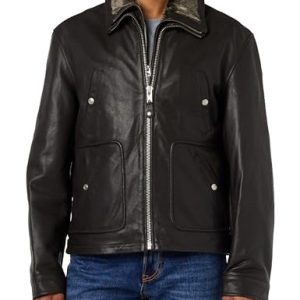 Schott NYC Herren LC8100W23 Lederjacke, braun, XL