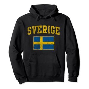 Vintage Sverige Schweden-Flagge Vintage verblasst Männer Frauen Kinder Pullover Hoodie