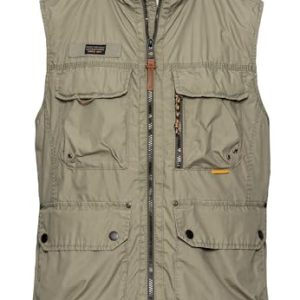 camel active Herren Multipocket Weste mit Stehkragen Khaki menswear-58