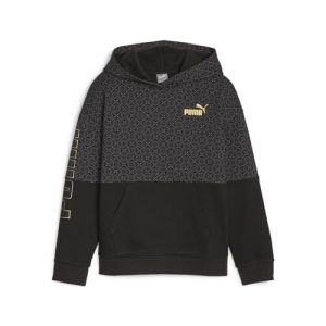 PUMA Mädchen Power Logo Love Colorblock Hoodie G Schweiß, Schwarz, 176