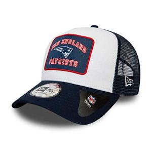 New Era New England Patriots NFL Cap verstellbar Trucker Kappe American Football Weiss - One-Size