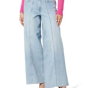 The Drop Women's Jeans, Frida Relaxed Fit, Helles Indigoblau, 25