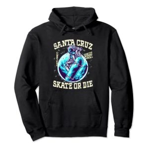 Santa Cruz Skateboard Retro Vintage Street Wear Astronaut Pullover Hoodie