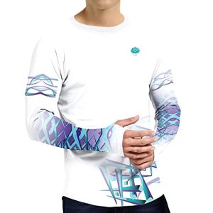 Rashguard Herren UV Shirt Weiß Violett XL