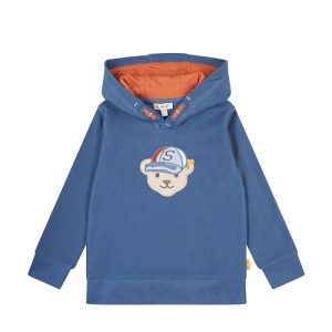 Steiff Jungen Sweatshirts mit Kapuze, Catcher, Bijou Blue, 104