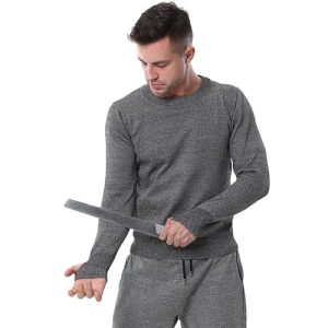 BAIXDM Schnitt- Und Stichfeste Weste, Schutz-T-Shirt Der Stufe 5, Strapazierfähiges, Schnittfestes, Kurzärmliges, Stichfestes Sicherheitsoberteil Mit Rundhalsausschnitt Zum Schutz Der Persönlichen
