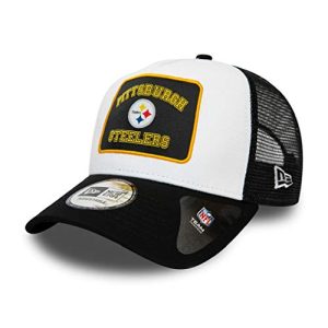 New Era Pittsburgh Steelers NFL Cap verstellbar Trucker Kappe American Football Weiss - One-Size