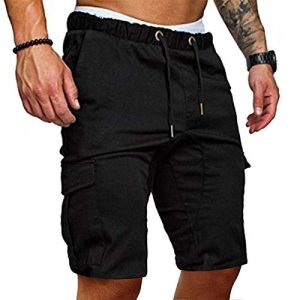 Generisch Kurze Hosen Herren Cargo Locker Sitzende Jogging-Shorts Vintage-Shorts Leichte Weiche Und Bequeme Laufshorts Wandershorts Mit Taschen Normale Sommer-Shorts Leinen-Shorts Atmungsaktive