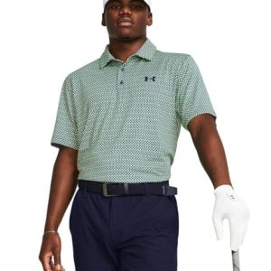 Under Armour Herren Polos, Matrix Green/Midnight Navy, Klein