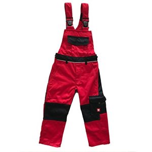 Engelbert Strauss Kinder Latzhose e.s. image, Farbe:rot/schwarz, Größe:98/104 (2-4 Jahre)