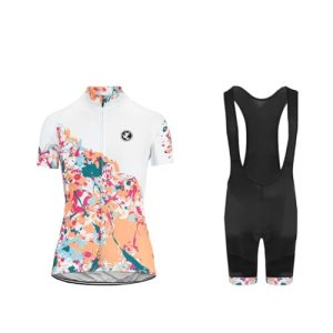 UGLY FROG 2023-2024 Schnelltrocknend Fahrradtrikot Set, Outdoor Kurzarm Radsport-Shirt + Gel Bib Kurze Hose Fahrradhose nv2324